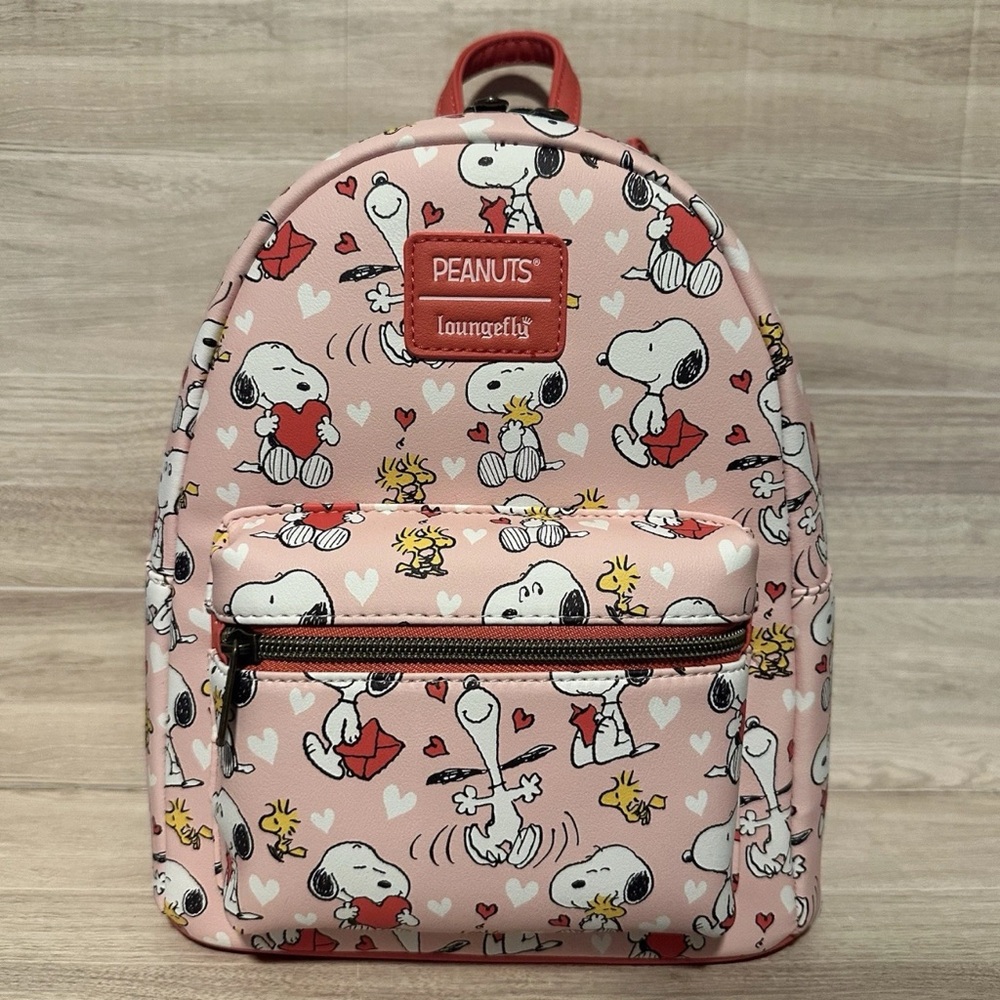 Loungefly Peanuts Snoopy & Woodstock Valentine's Day Mini Backpack